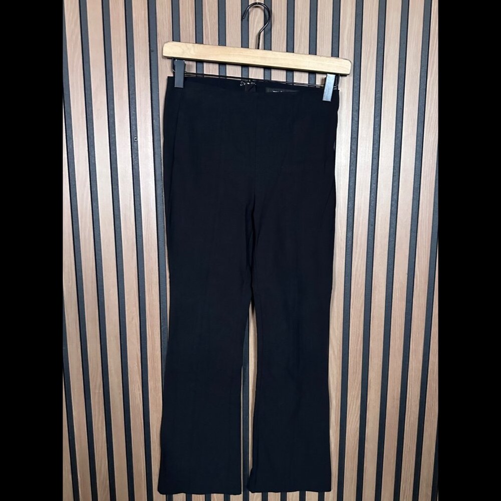 Rag & Bone Trousers 0 Black Bootcut Mid Rise Flat Front Dress Pants Stretch
